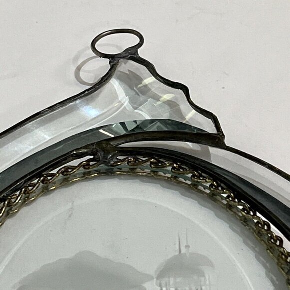 Vintage Clear Etched Lighthouse Sailboat Sea Window Hanging Suncatchers Metal - Picture 9 of 11